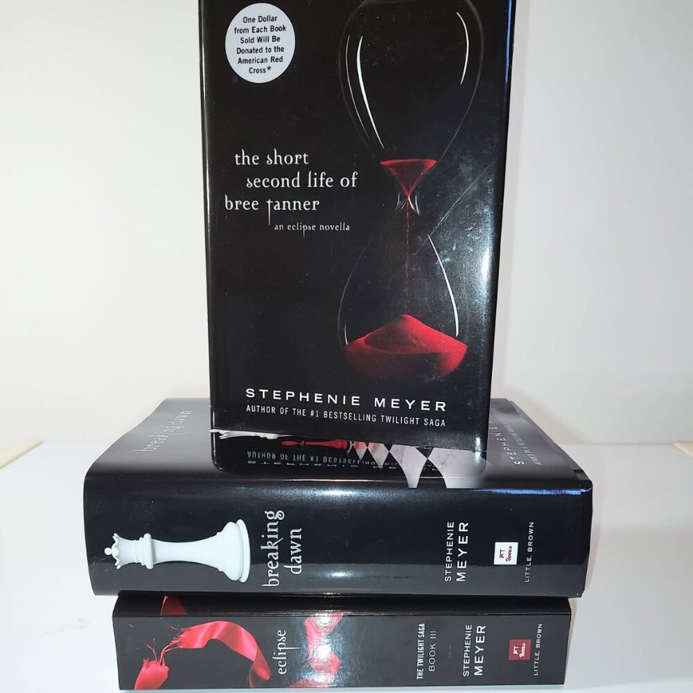 3 Twilight Series Books/Life of Bree-HC /Eclipse-PB/Breaking Dawn-HC-Good